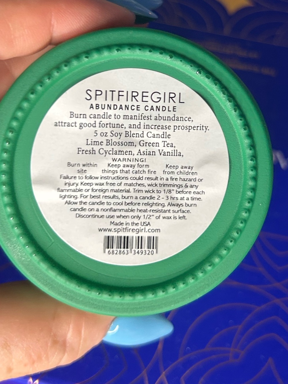 Spitfire Girl Abundance Candle - Picture 2 of 3